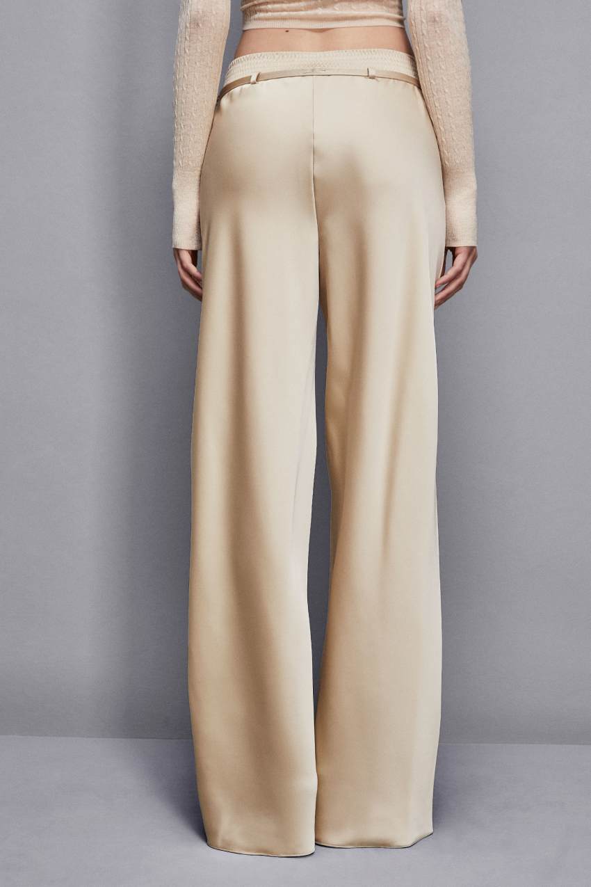 パンツ PATRIZIA PEPE ESSENTIAL PALAZZO PANTS WITH BELT ESSENTIAL