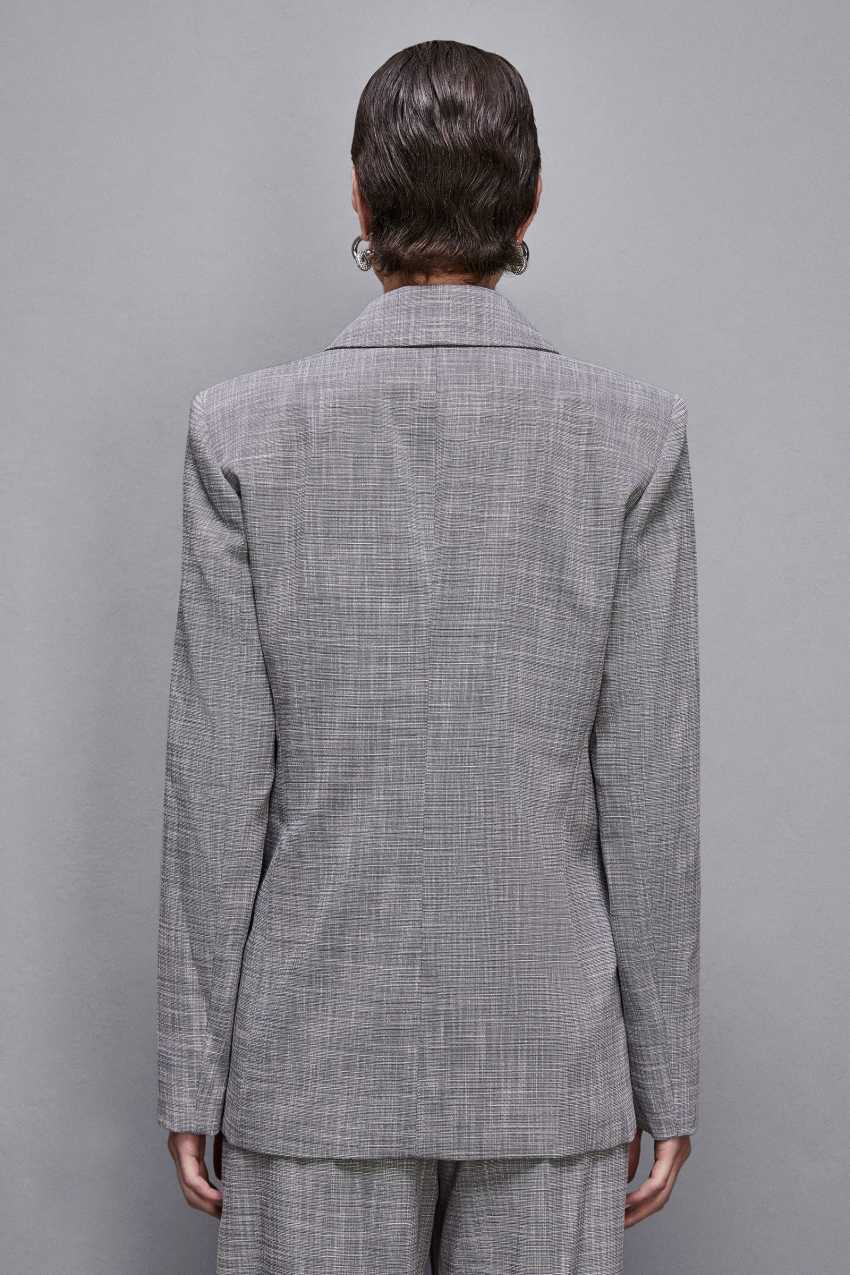 ボトムスその他 Patrizia Pepe Structured Tailored Jacket With Glossy Finish Patrizia Pepe Structured Tailored Jacket With Glossy Finish