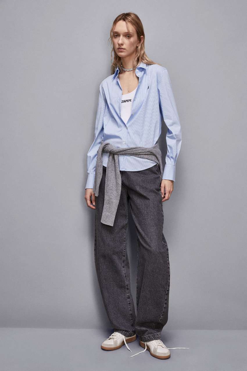 her lip to Pencil Stripe Shirt｜シャツ/ブラウス(長袖/七分)