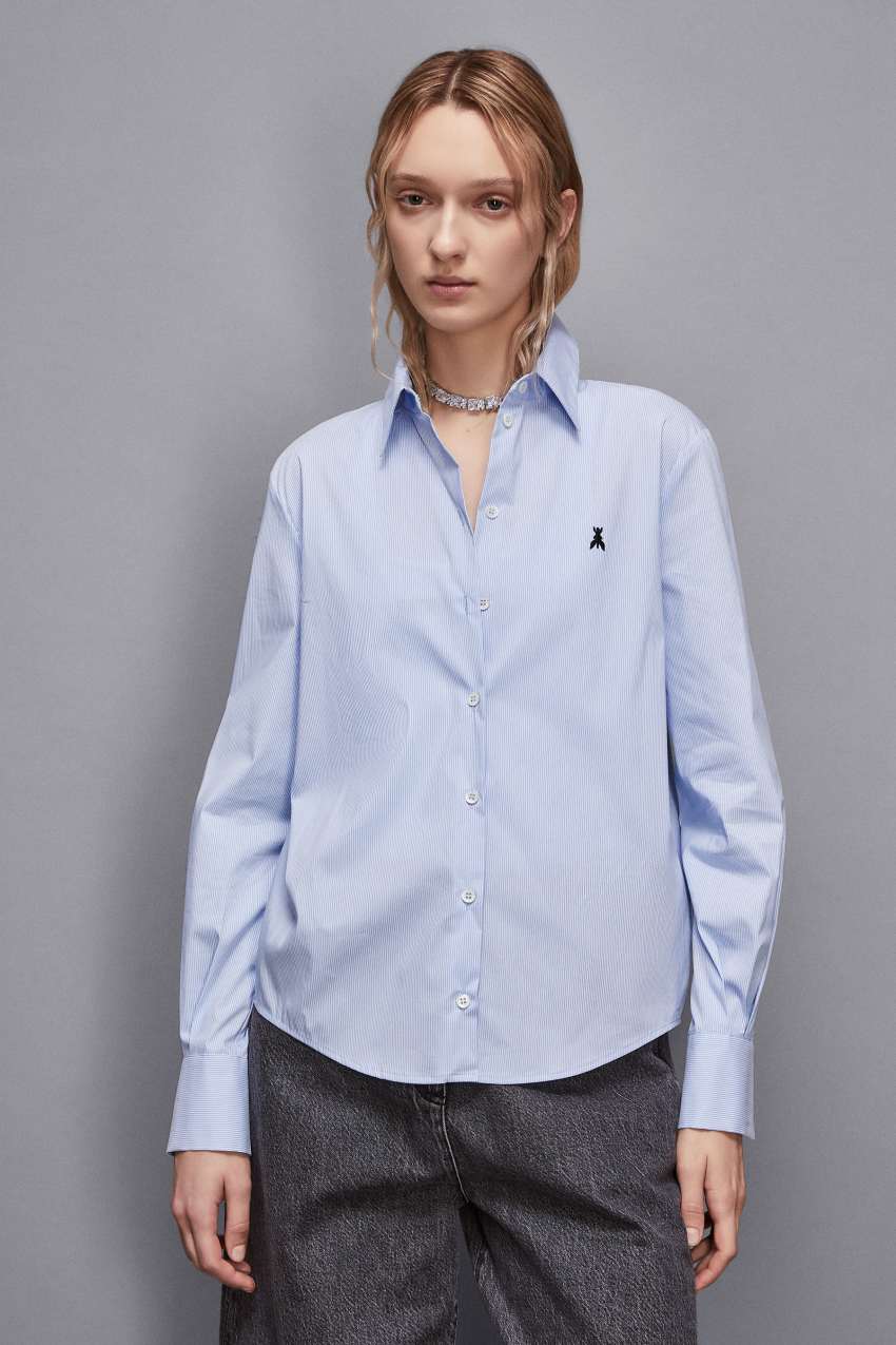 Striped Shirt with back slit