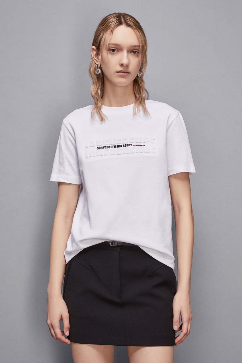 T shirt with slogan White Patrizia Pepe