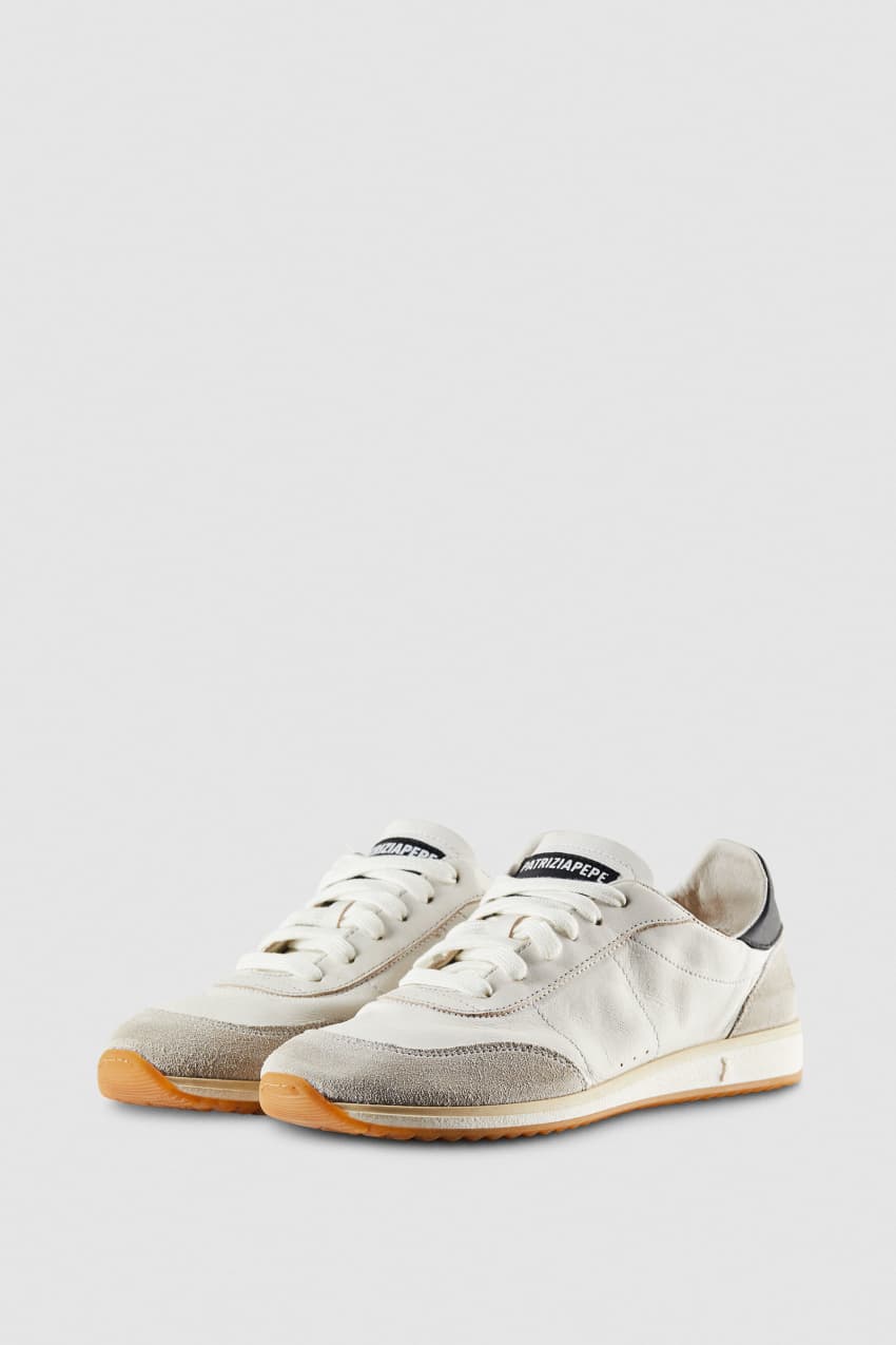 靴 pellico size 37 Running SKIN Sneakers in leather | White | Patrizia Pepe