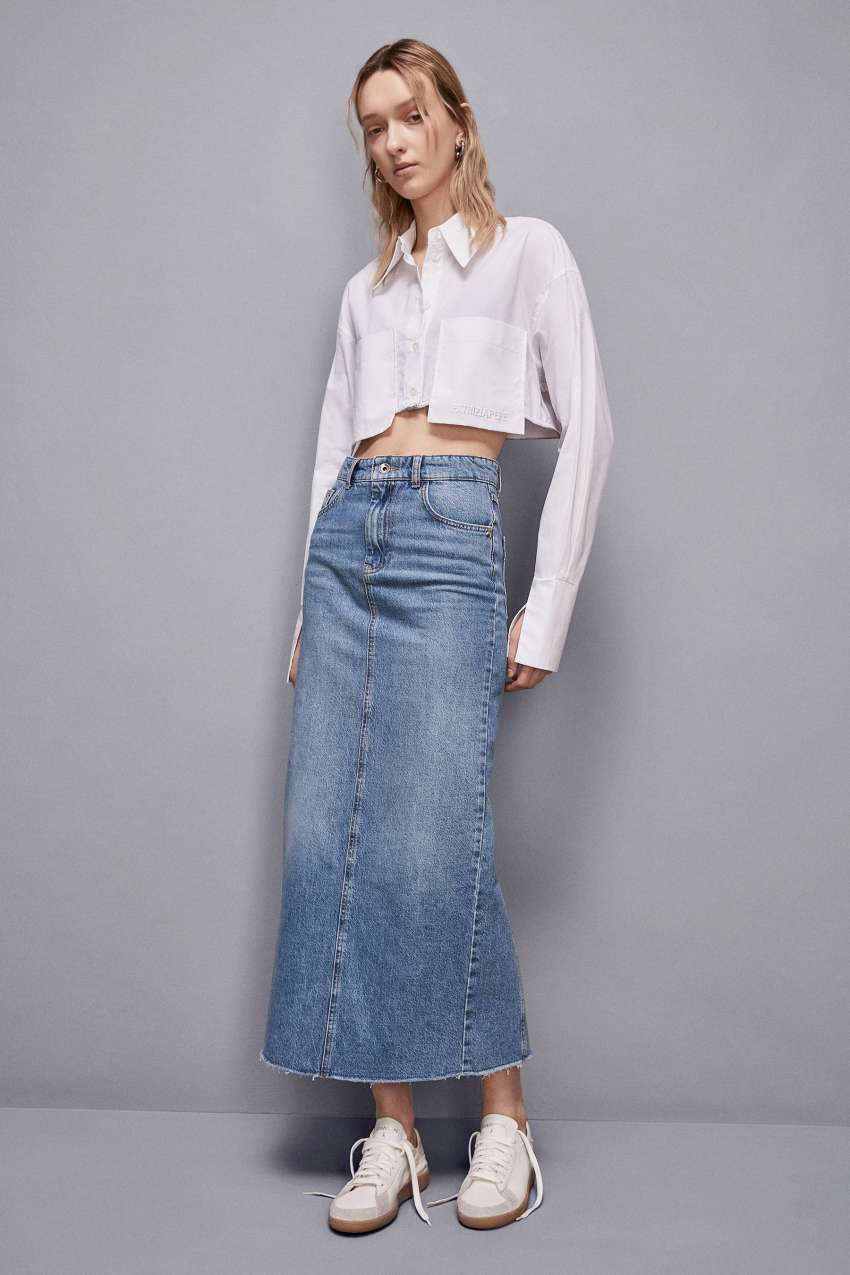 Camicia over con zip