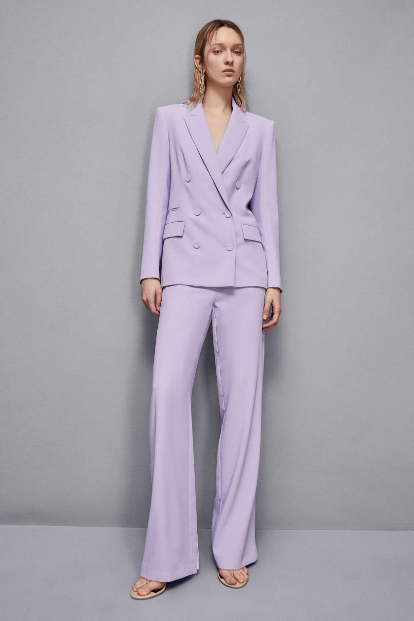 Pantaloni dritti in crêpe