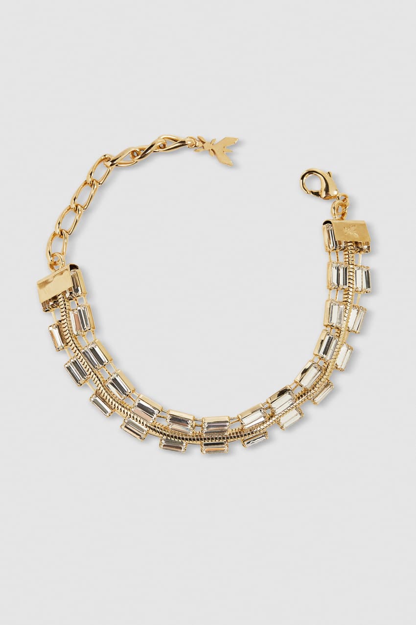 Bracciale elegante in ottone e vetro