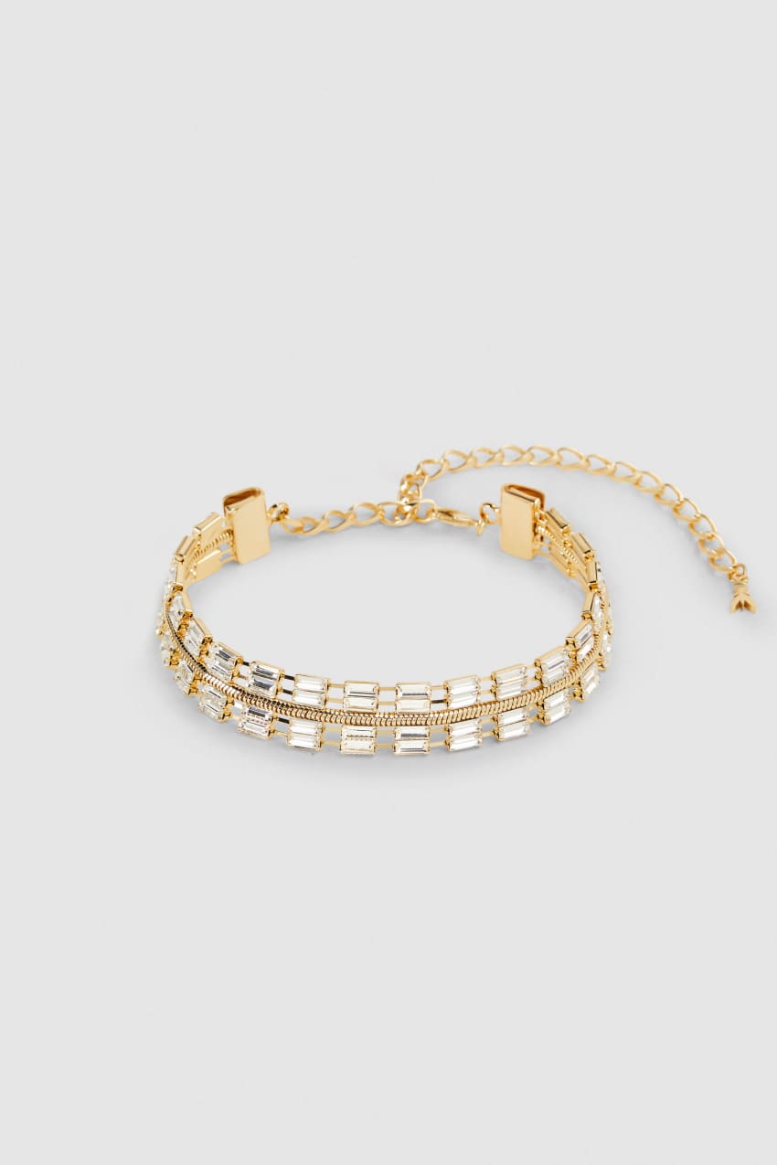 Choker in ottone e vetro