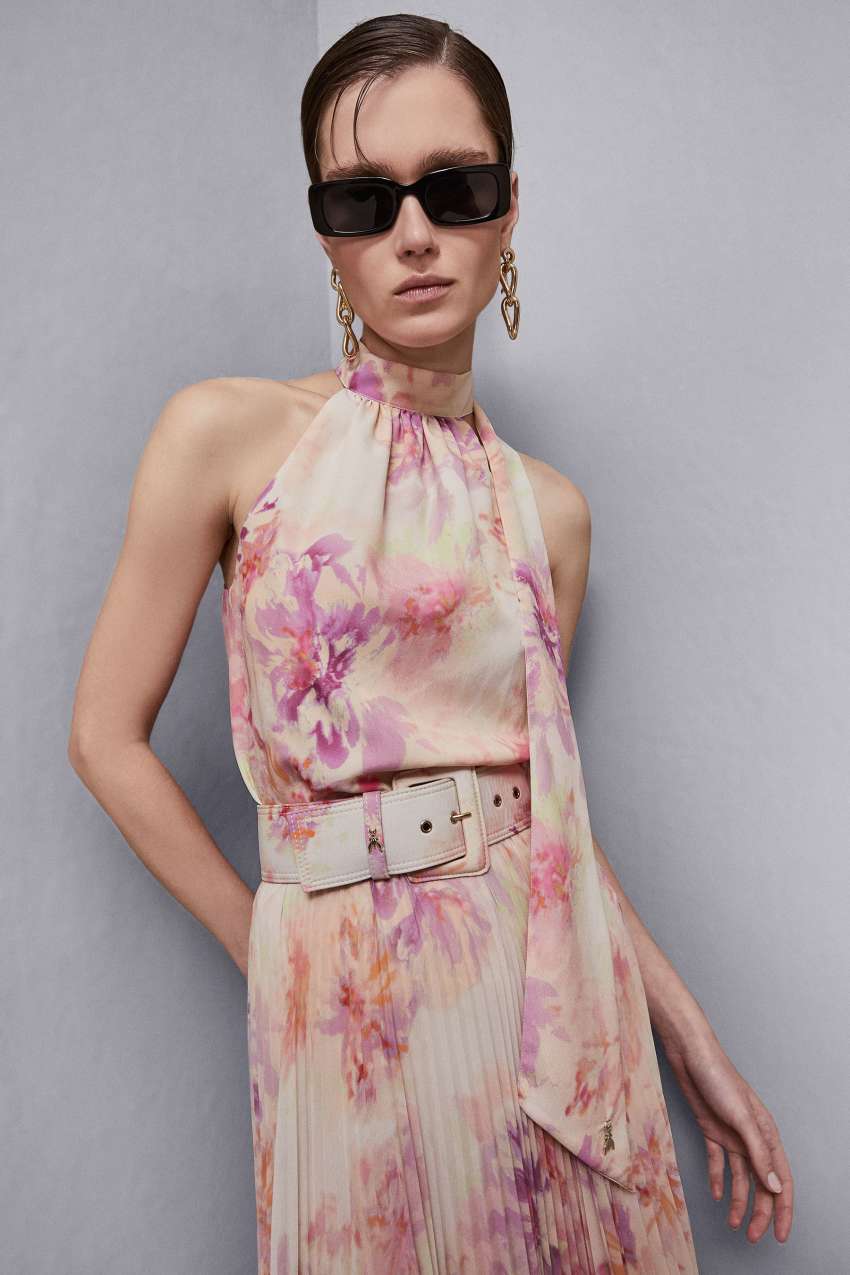 Camicia top in georgette