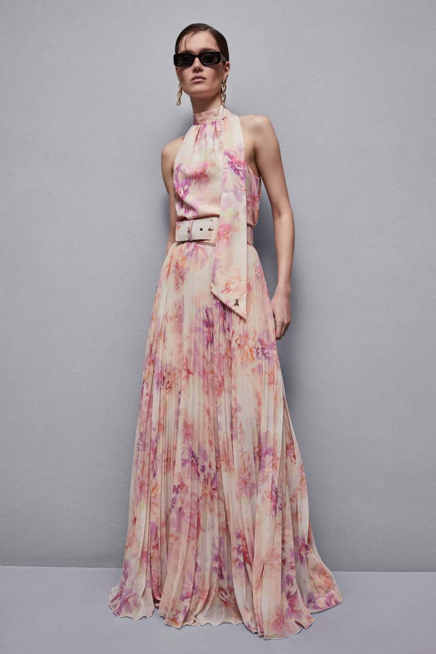 Gonna lunga in georgette