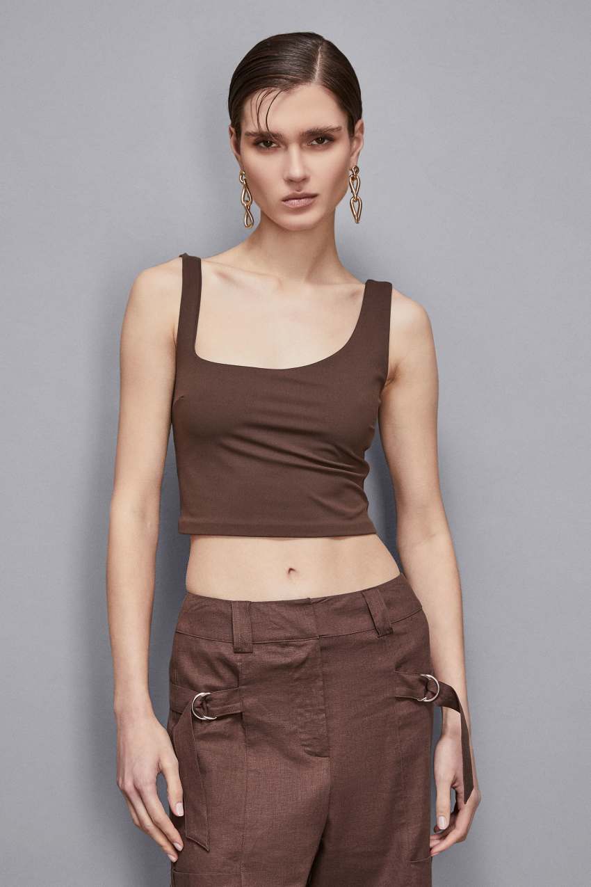 PATRIZIA PEPE 売れ筋商品|||パトリツィア ペペ Tシャツ トップス レディース Tops Brown 送料無料】 パトリツィア ペペ レディース Tシャツ トップス