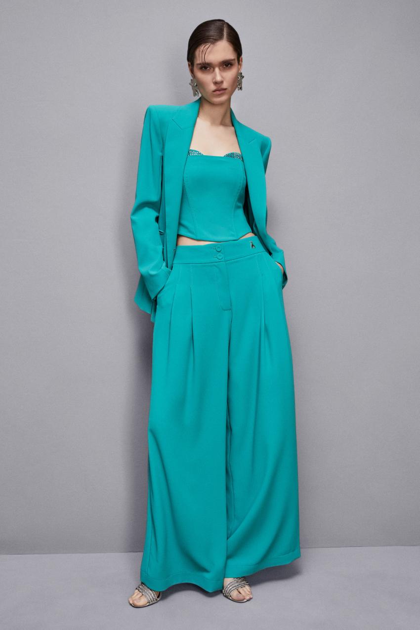 Pantaloni palazzo con pieghe