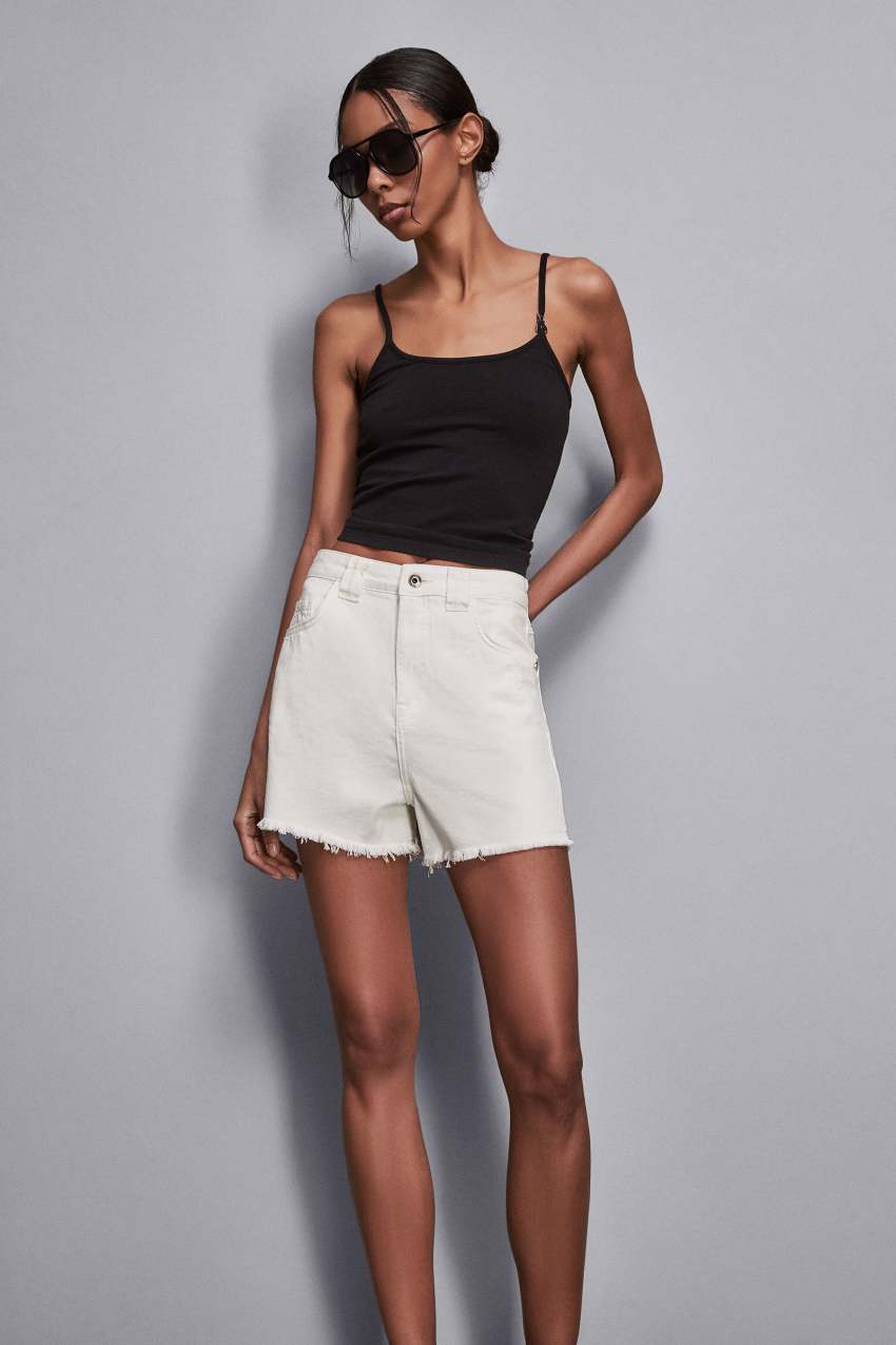 Denim shorts | White | Patrizia Pepe