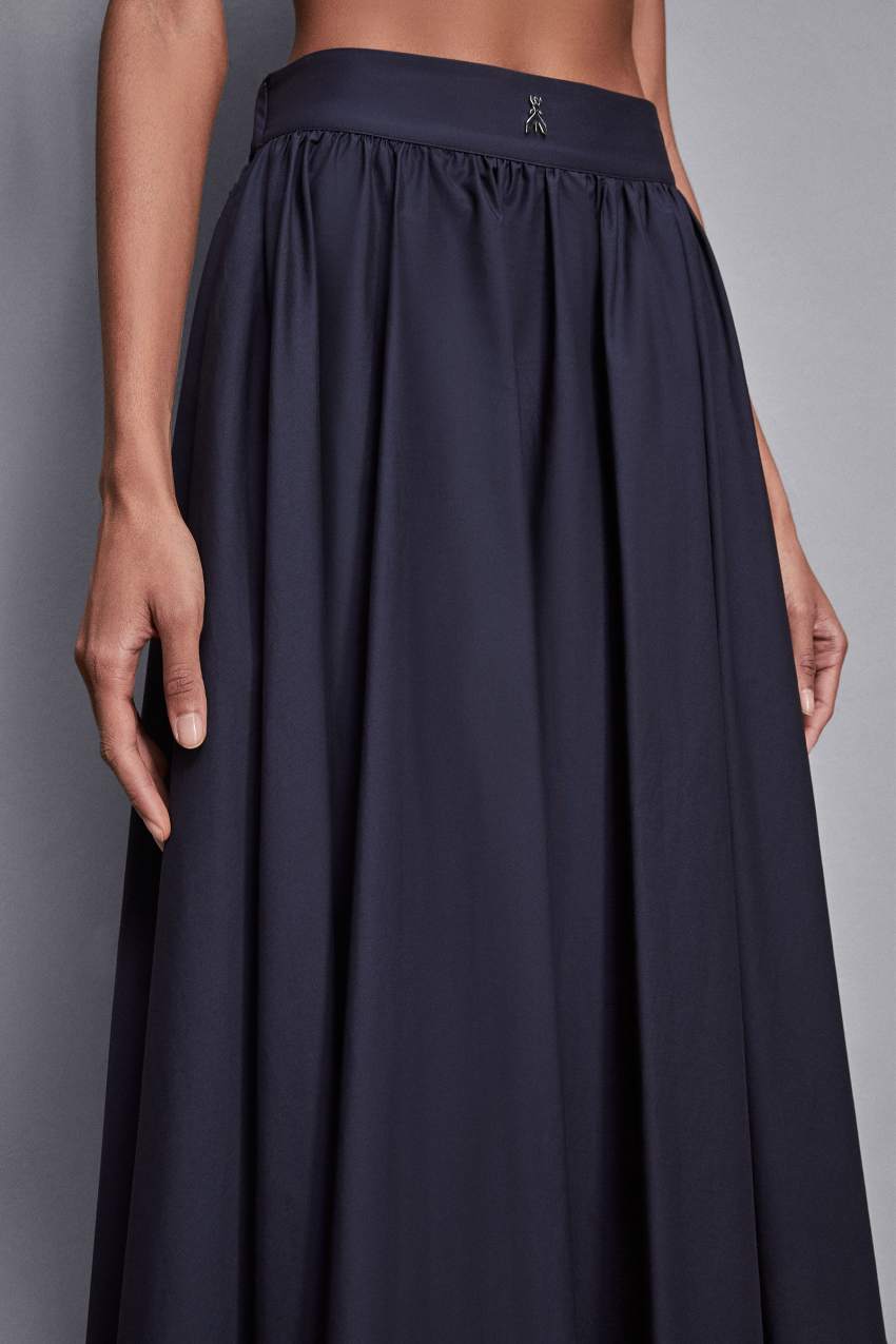 スカート PATRIZIA PEPE Women Mid Skirts 8G0448 A545C789 Blue Essential longuette with belt | Blue | Patrizia Pepe