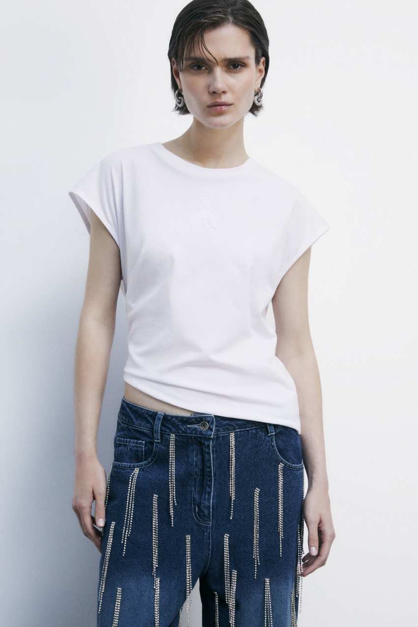 Tシャツ・カットソー ^LEATHERY^ Double Strap Layered Sleeveless Top Set WHITE LRT Asymmetrical Twist Sleeveless Tank Tops for Women Casual