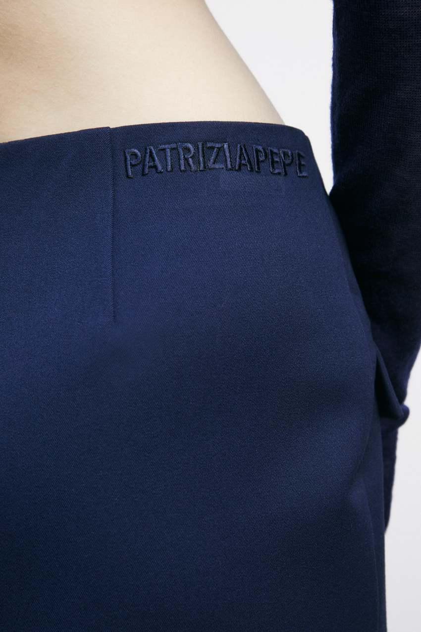 ミニスカート PATRIZIA PEPE WRAP MINI SKIRT Gabardine wrap miniskirt | Light Blue | Patrizia Pepe