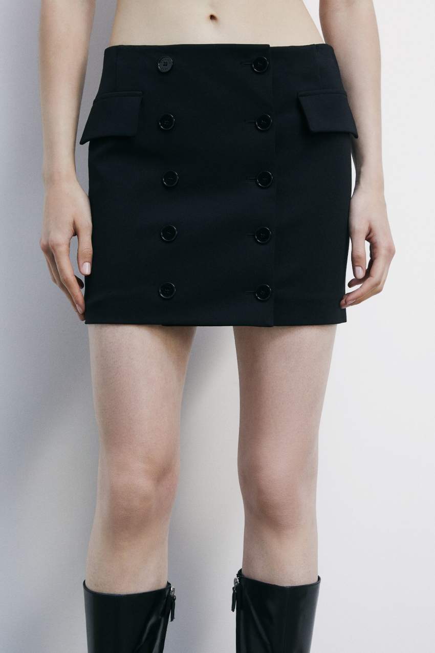 Wrap-skirt with buttons