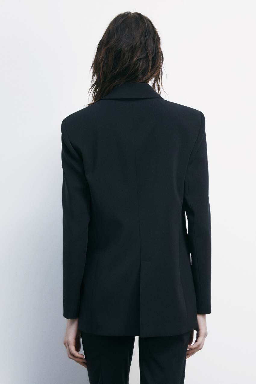 Oversized blazer in crêpe