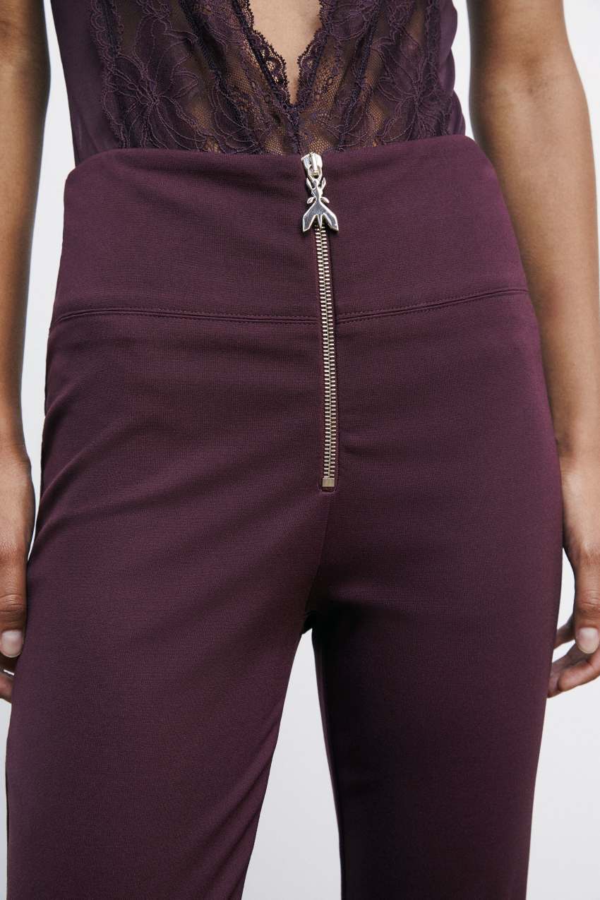 パンツ PATRIZIA PEPE PANTS WITH FLY ZIP Stretch pants with Fly zipper