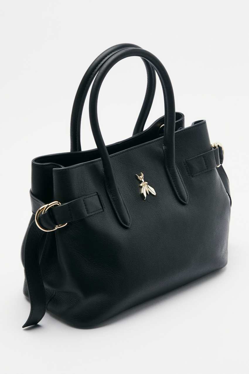 New Business handbag medium in leather | Black | Patrizia Pepe