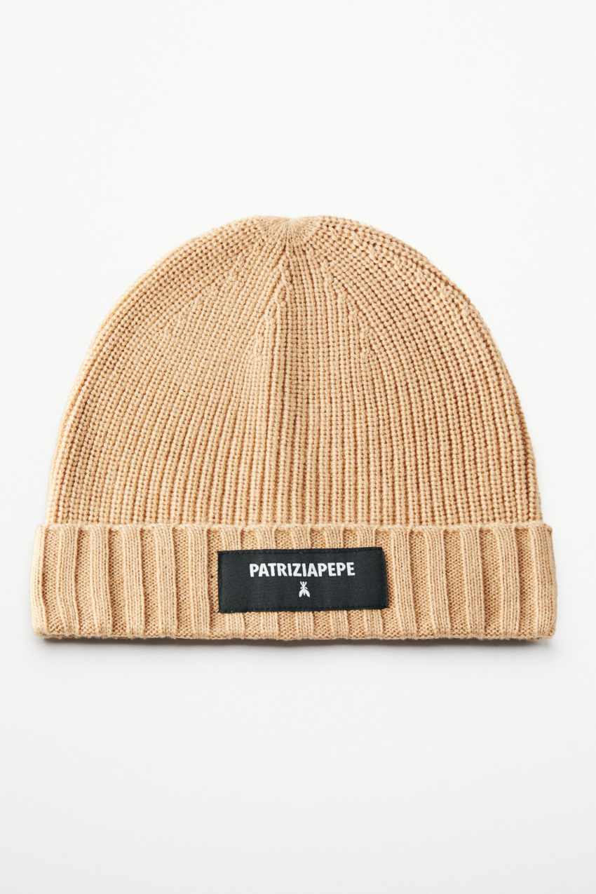 Berretto in maglia a costina