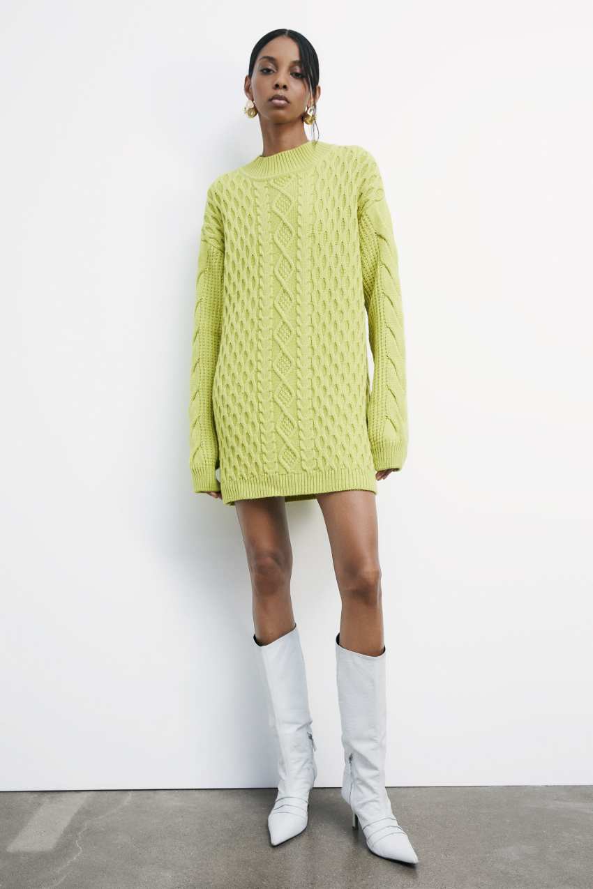 Maglione oversize intrecciato