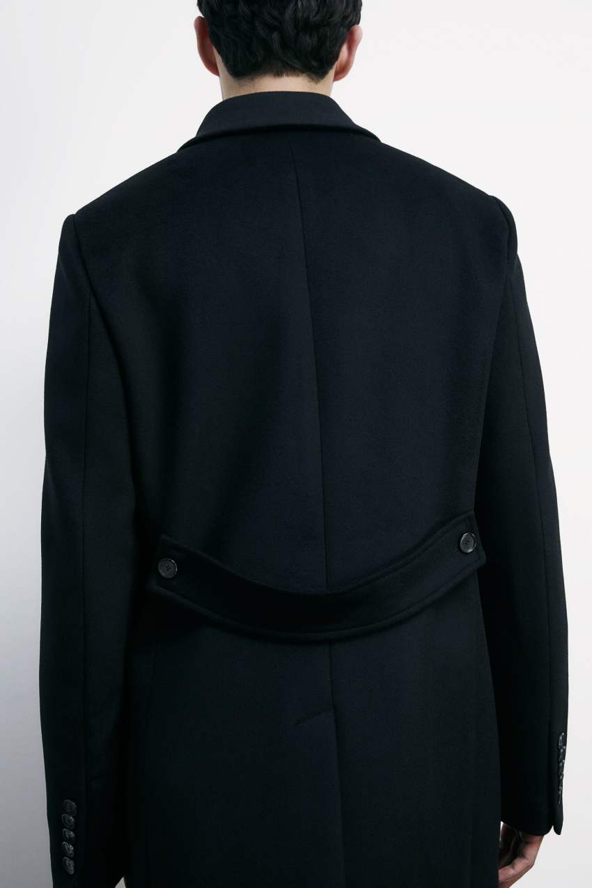 Black wool blend lined coat | Patrizia Pepe