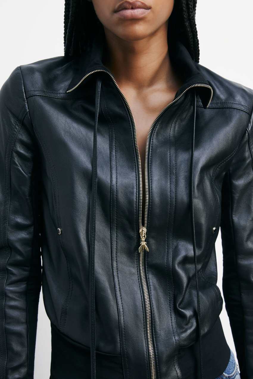 PATRYZIA PEPE レザー ジャケット 40 Black Nappa lambskin jacket | Patrizia Pepe