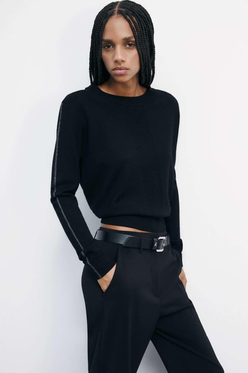 Maglia ESSENTIAL in lana con dettagli in lurex