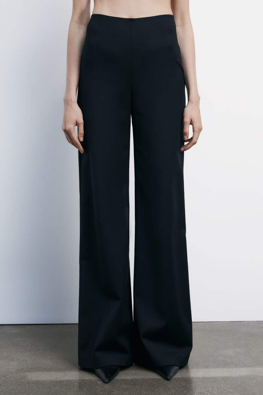 High-waisted palazzo pants