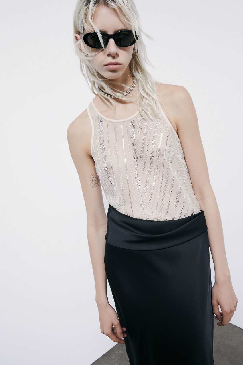 Chesty♡Tulle Embroidery Tops 1 Embroidered Tulle Top - Etsy