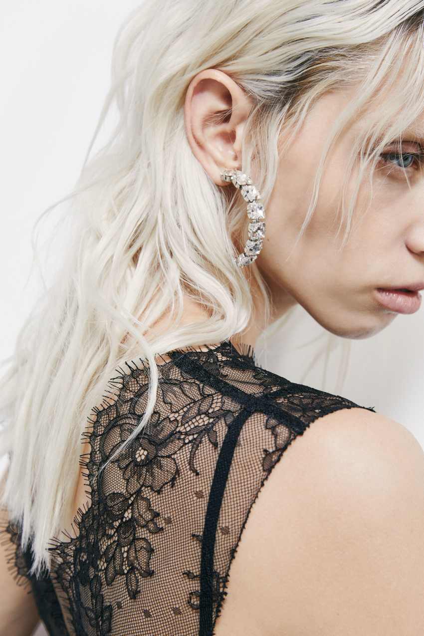 Orecchini a cerchio Diamond Cut