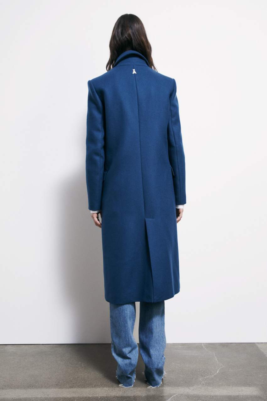 Long double-breasted coat