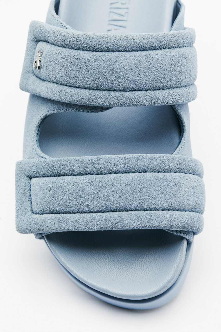 Suede Fly slippers | Light Blue | Patrizia Pepe