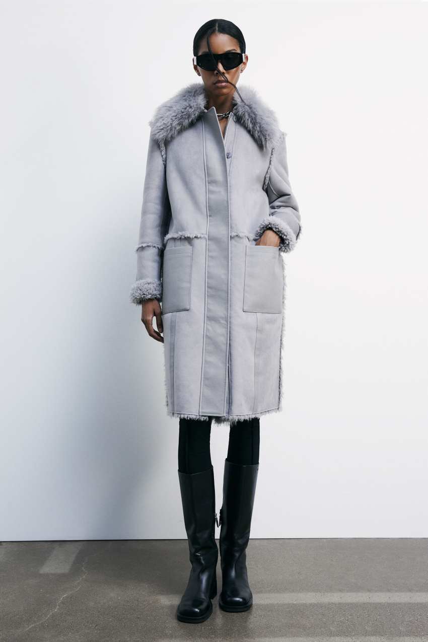 Cappotto fluffy reversibile