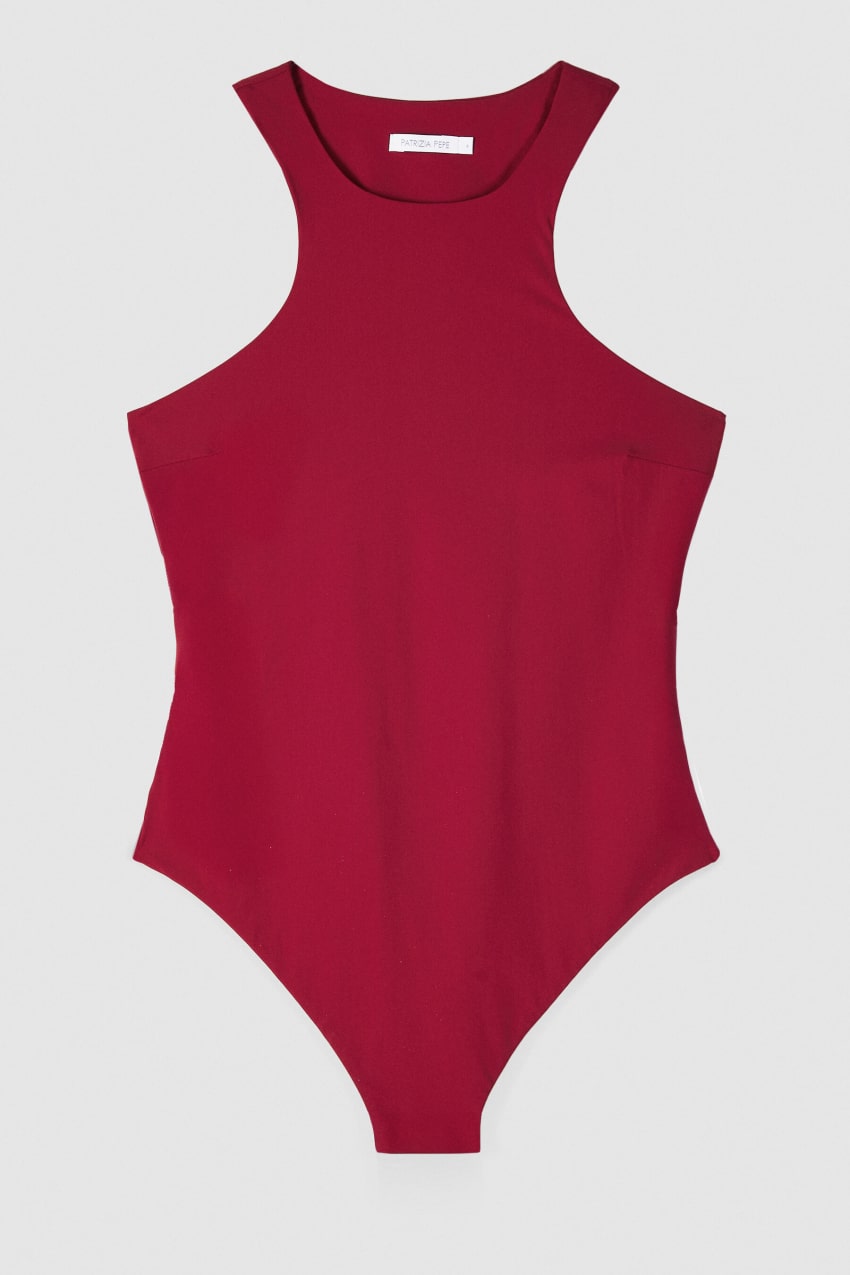 Technical Jersey Bodysuit | Red | Patrizia Pepe