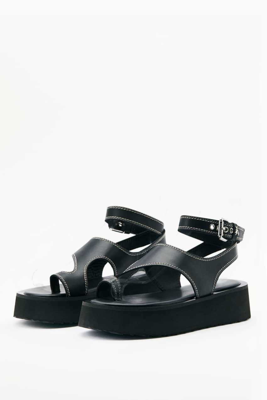 Urban Platform Sandals | Black | Patrizia Pepe
