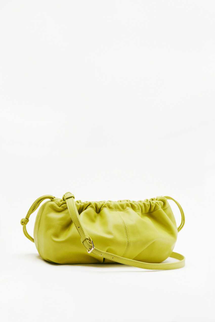 Leather Clutch “Bubble” Small | Yellow | Patrizia Pepe