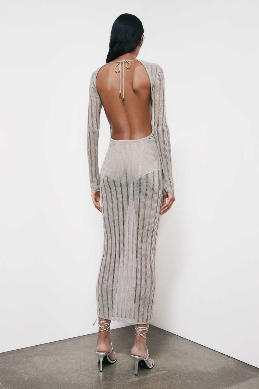 patrizia pepe knit dress Long knit dress | Beige