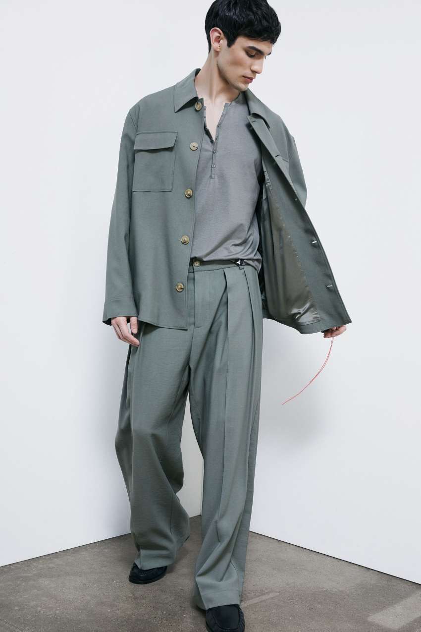 Cotton t-shirt with buttons | Green | Patrizia Pepe