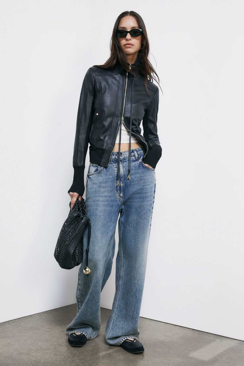 Black Nappa lambskin jacket | Patrizia Pepe