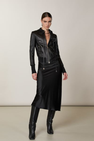 Leather jackets for women: biker jackets | Patrizia Pepe