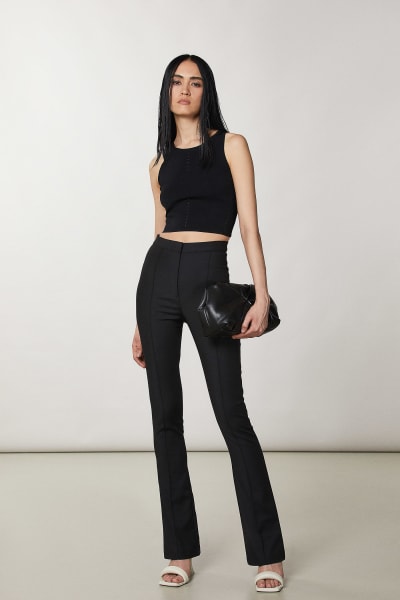 Womens Transparent Mesh Flare Trousers With Rhinestone Detailing Sexy Beach  Party Long Pants In Black From Cong02, $12.97