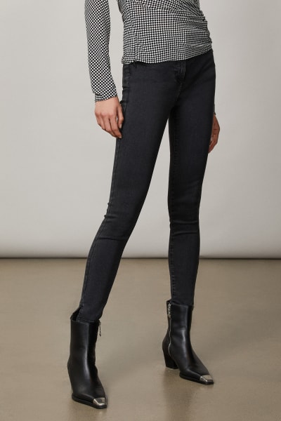 Piftif Women Stretchy denim jeans look warm woolen legging jegging