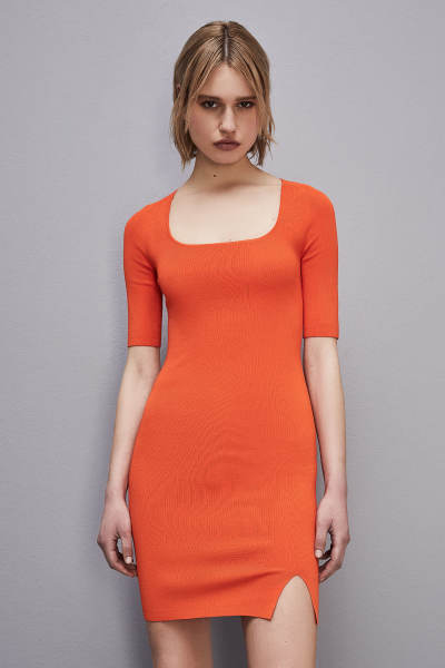 Patrizia Pepe sleeveless jersey dress - Orange