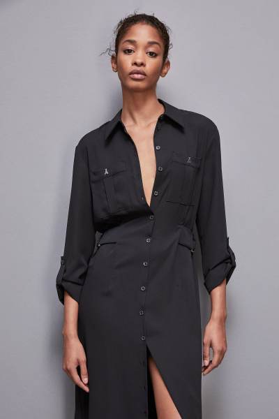 Abito Midi A Linea A Donna – Maglia A Coste, Scollo A Barca, Maniche Lunghe, Elegante E Comodo Per Autunno E Ufficio - 4