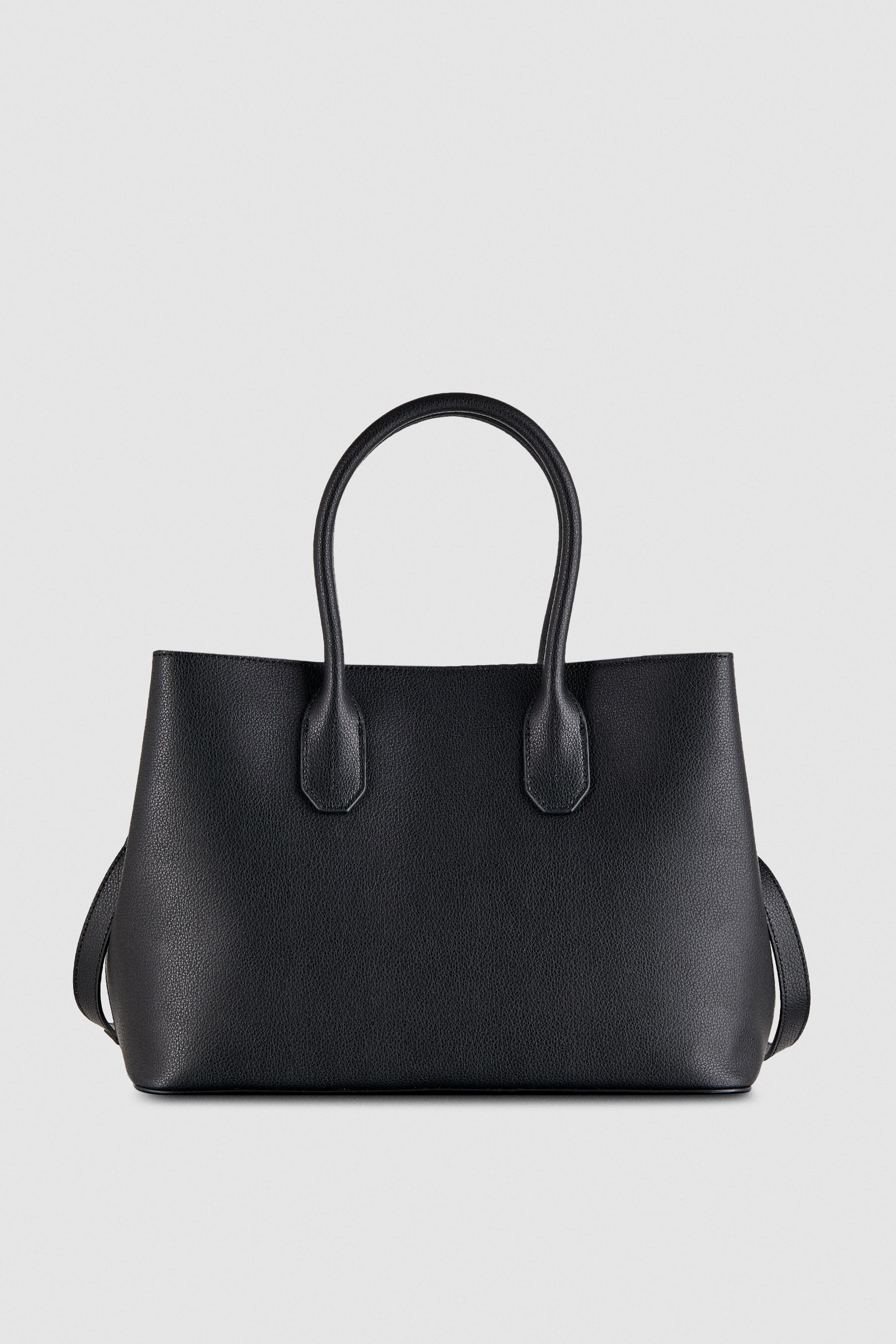 Fly Bag leather shopper bag Black