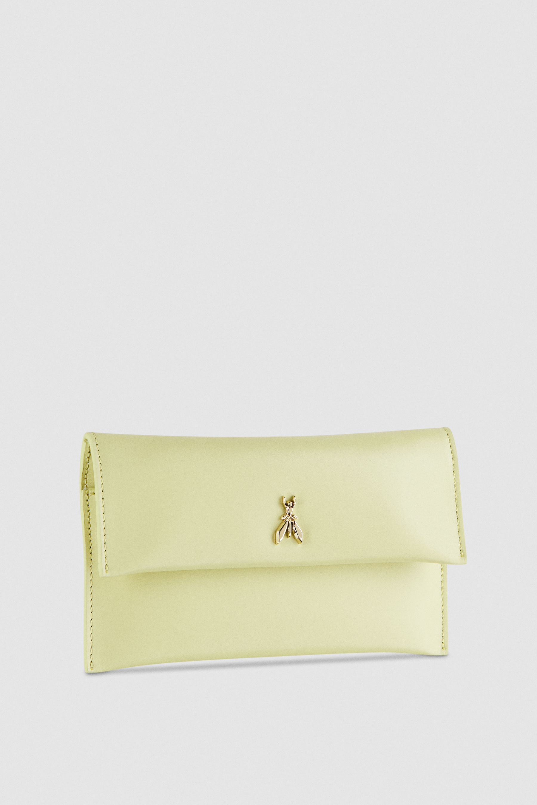 Yellow leather clearance clutch bag