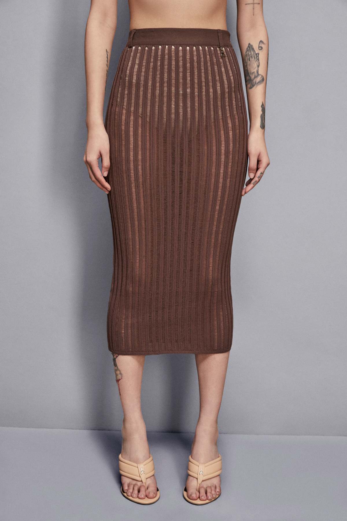 美品】PATRIZIA PEPE ウールニット アウター ベージュ