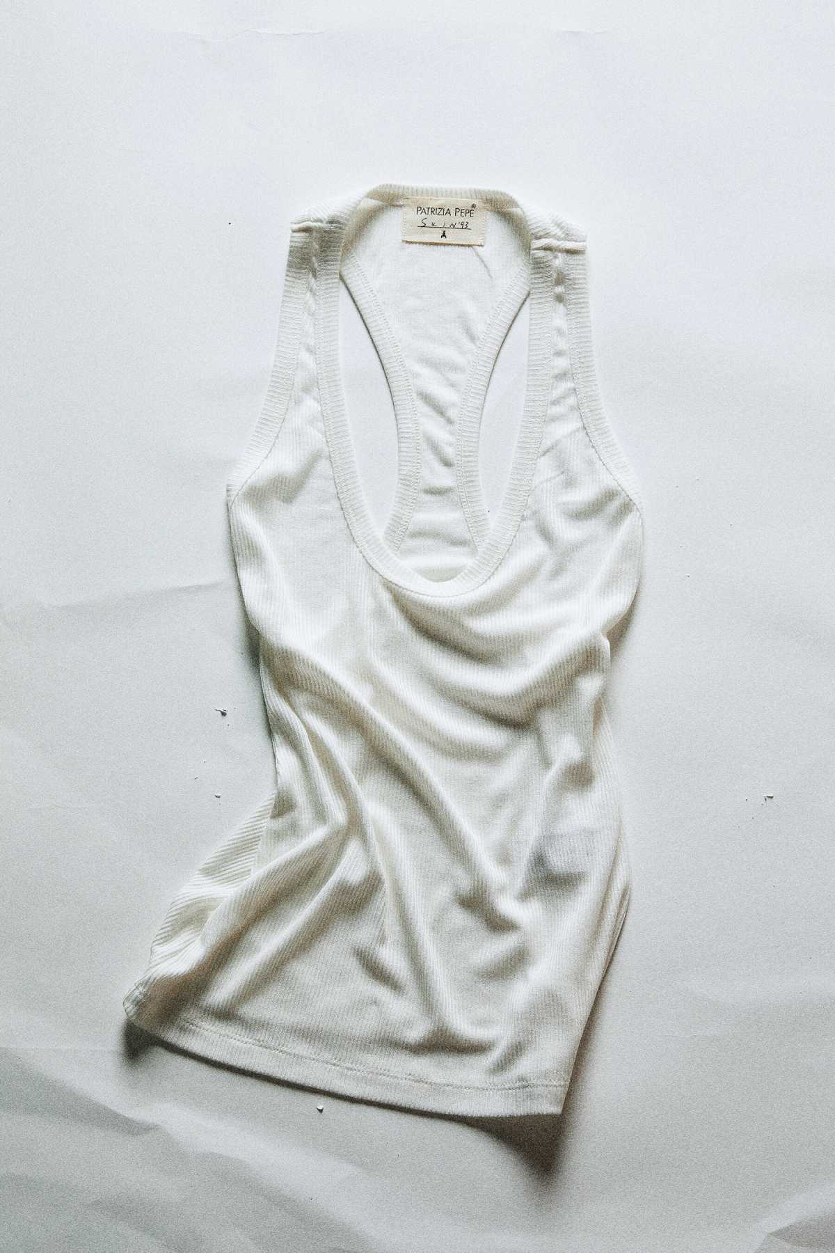 PATRIZIA PEPE Camicia Classica Uomo Slim Fit In Cotone Elasticizzato, Modello 5C0055/A01, Colore Chiaro, Taglia 46