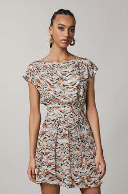 Boat-neck mini dress, Pink, Patrizia Pepe