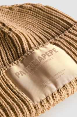 Ribbed fabric hat, Beige, Patrizia Pepe